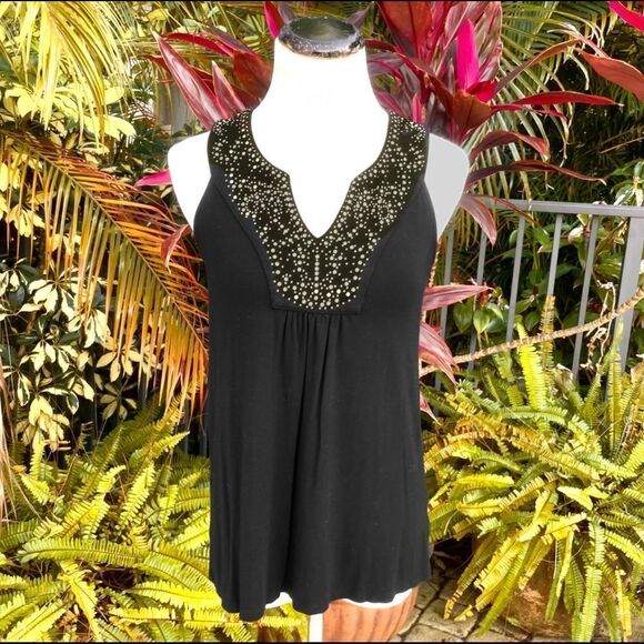 Michael Kors Gold Stud Bib Tank - Picture 2 of 8